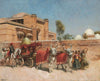 A Wedding Procession Before A Palace In Rajasthan - Canvas Prints