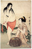Abalone Divers I - Kitagawa Utamaro - Ukiyo-e Woodblock Print Art Painting - Framed Prints