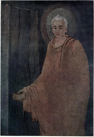 Abanindranath Tagore - Buddha As Medicant - Indian Painting - Large Art Prints by Abanindranath Tagore