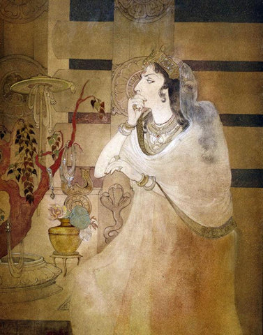 Abanindranath Tagore - Tissarakshita Queen Of Ashoka - Posters by Abanindranath Tagore