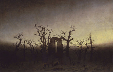 Abbey among Oak Trees - Large Art Prints by Caspar David Friedrich