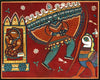 Abduction Of Sita (Jatayu And Ravana) - Jamini Roy - Ramayan Painting - Large Art Prints