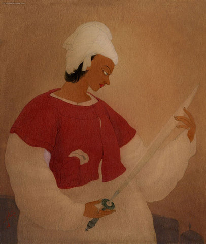 Sharp Sword - Abdur Rahman Chugtai - Canvas Prints