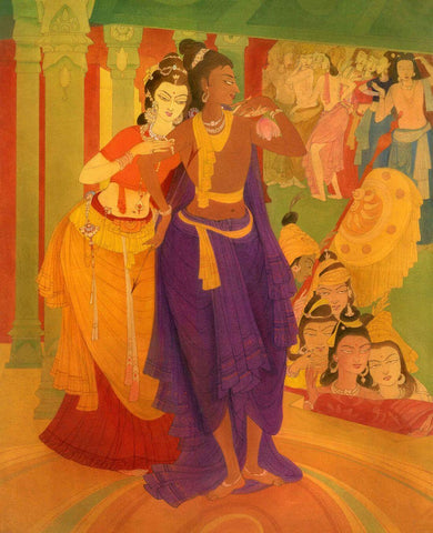 Arjuna - Abdur Rahman Chugtai - Canvas Prints by Abdur Rahman Chughtai