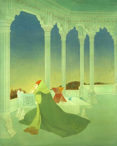 Jahan Ara At The Taj - Abdur Rahman Chugtai - Canvas Prints