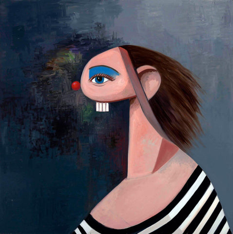 Abstract Portrait - George Condo - Modern Abstract Art Painting by George Condo