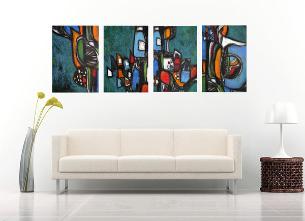 Abstract Krishna - Art Panels