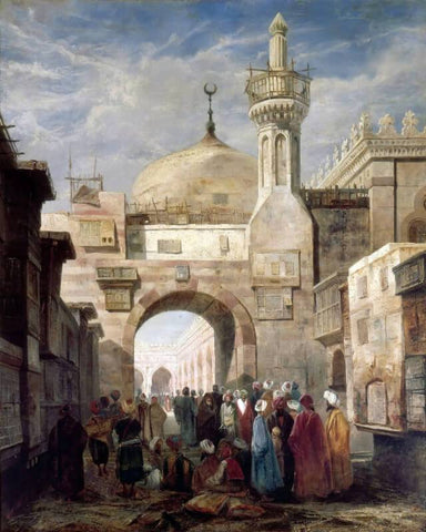 Mosque Of Al Azhar In Cairo by Adrien Dauzats