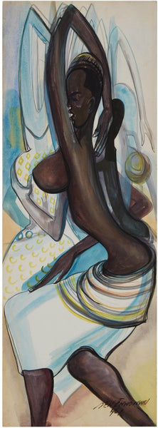 African Dancer - Ben Enwonwu - Modern and Contemporary African Art Painting - Canvas Prints