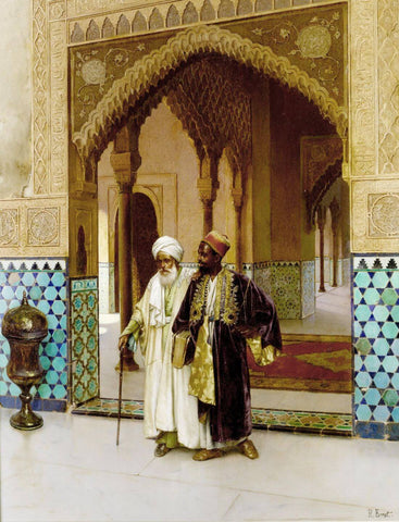 After Prayers (Nach Dem Beten) - Rudolph Ernst - Orientalist Art Painting - Posters