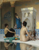 After The Bath (Après Le Bain) - Jean-Leon Gerome - Orientalism Art Painting - Framed Prints