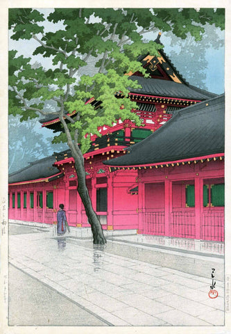 After The Rain At Sanno - Kawase Hasui - Japanese Woodblock Ukiyo-e Art Painting Print by Kawase Hasui