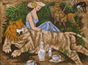 Afternoon Tea (Raj Series) - Maqbool Fida Husain Painting - Art Prints