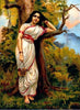 Ahalya - Oleograph Print - Raja Ravi Varma - Indian Painting - Canvas Prints