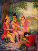 Ahilyaoddhar - Ram Releasing Ahalya From Curse Raja Ravi Varma Press Oleograph Print - Indian Ramayan Art - Posters