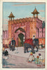 Ajmer Gate Jaipur - Yoshida Hiroshi - Vintage Japanese Woodblock Print 1931 - Canvas Prints