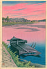 Akita Tsuchizaki (From The Series Souvenirs Of Travel) - Kawase Hasui - Japanese Woodblock Ukiyo-e Art Painting Print - Canvas Prints
