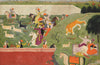 Indian Miniature Art - Rajput Painting - Alauddin And Mahima Hunting - Large Art Prints