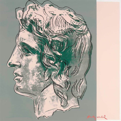 Alexander The Great - Grey and Pink - Andy Warhol - Pop Art Painting - Framed Prints
