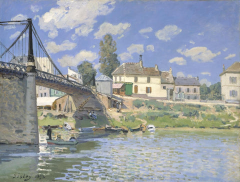 Bridge at Villeneuve-la-Garenne - Life Size Posters by Alfred Sisley