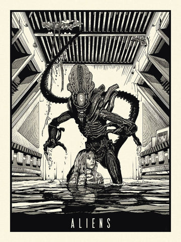 Alien - Tallenge Classic Sci-Fi Hollywood Movie Art Poster Collection by Tim