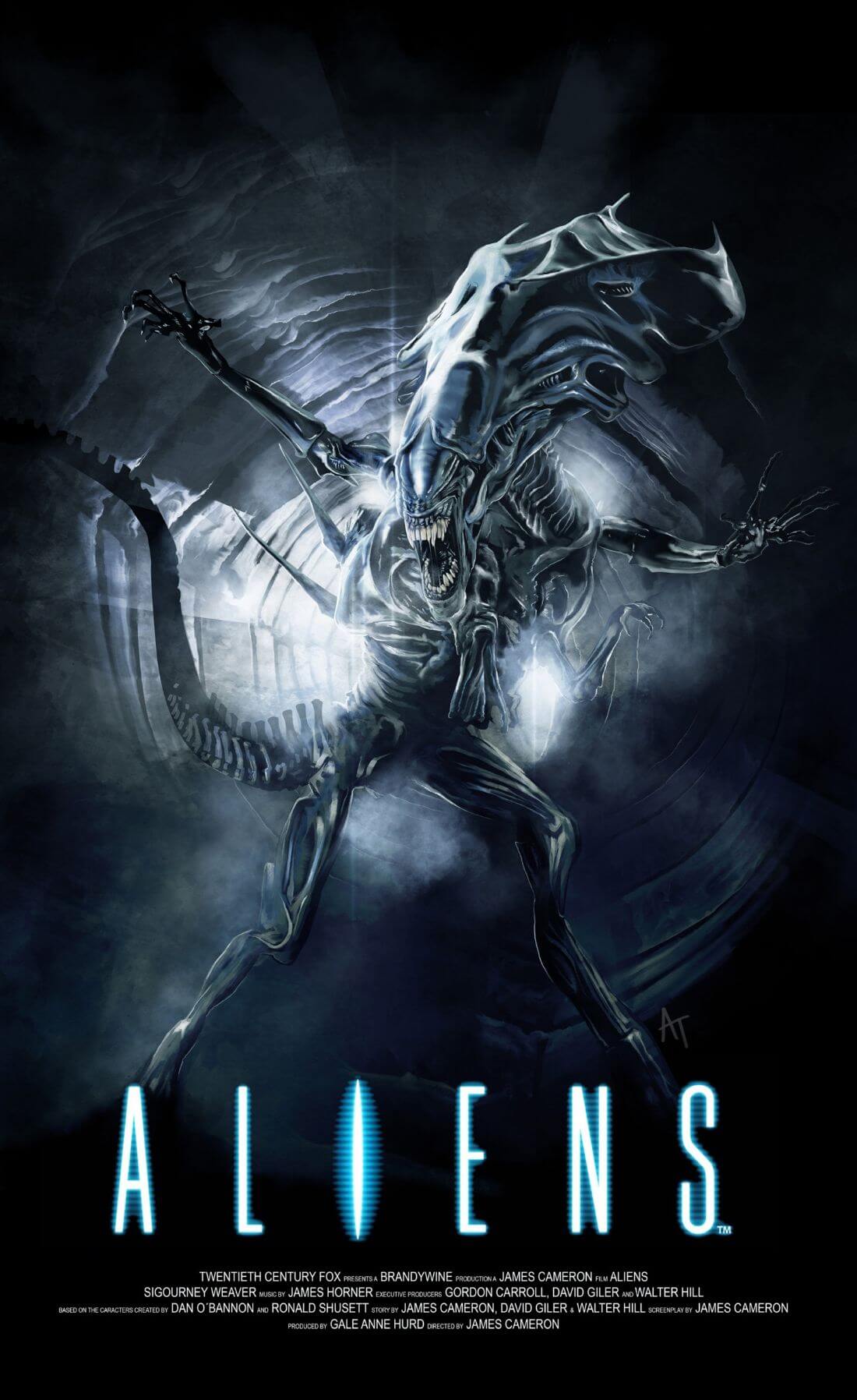 Aliens Sigourney Weaver Hollywood Science Fiction English Movie Poster Art Prints