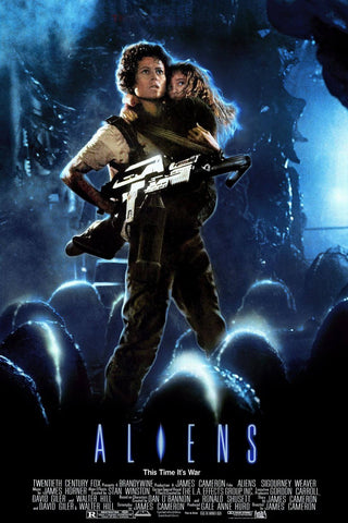 Aliens 1986 - Michael Biehn- Hollywood Science Fiction English Movie Poster - Canvas Prints by Lan