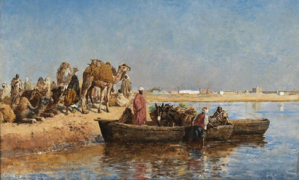 Along The Nile - Edwin Lord Weeks - Orientalist Art Painting - Canvas Prints