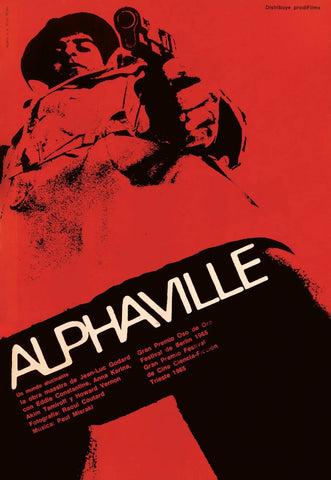 Alphaville  (1965) - Jean-Luc Godard - French New Wave Cinema Poster by Tallenge Store