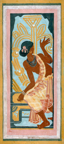 Alpona - Nandalal Bose - Bengal School - Famous Indian Art Painting by Nandalal Bose
