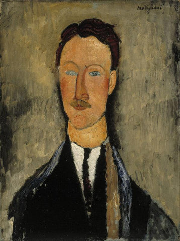 Portrait Of The Artist Léopold Survage - Large Art Prints by Amedeo Modigliani