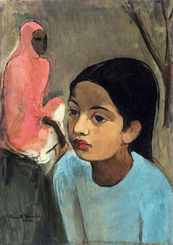 The Little Girl In Blue by Amrita Sher-Gil