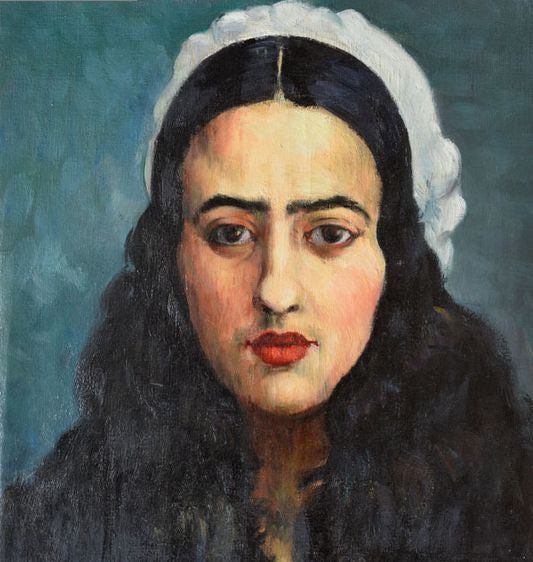 Indian Art - Amrita Sher-Gil - Self Portrait IV - Canvas Prints