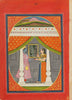 An Illustration To The Satsai Of Bihari: The Guilty Lover - C.1790 - 1800 -  Vintage Indian Miniature Art Painting - Canvas Prints