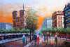 An Evening View of a Street - Canvas Prints