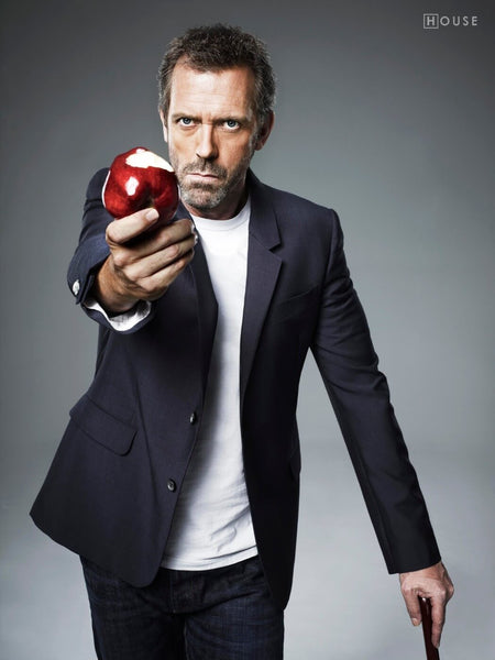 An Apple A Day Keeps Doctor House Away - House MD - Canvas Prints