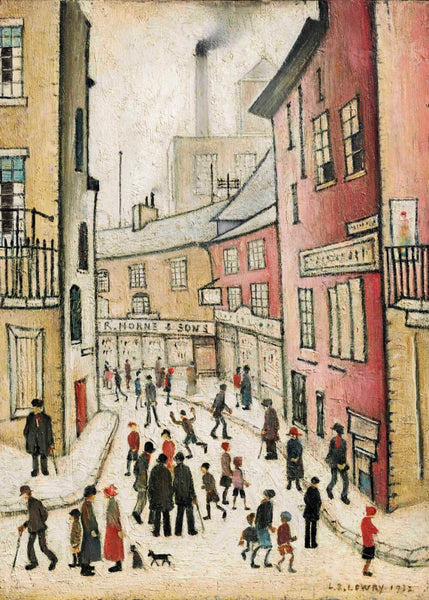 An Old Street - L S Lowry - Canvas Prints