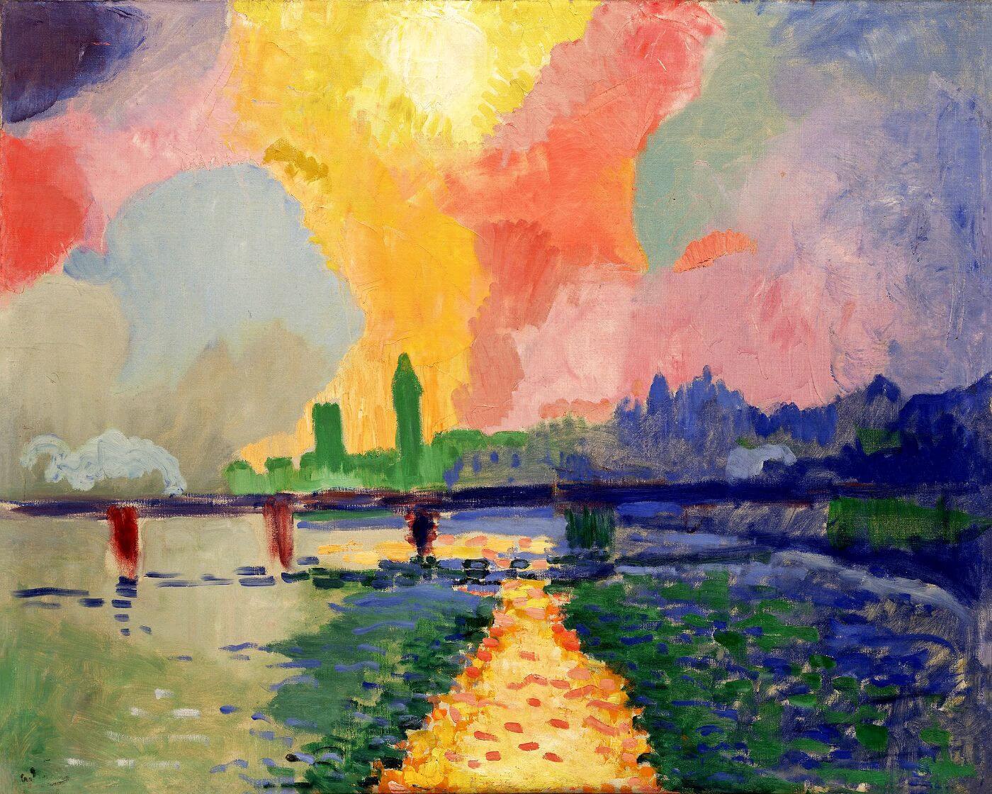 絵画 DeraDx André Derain - Charing Cross Bridge 1906 - Framed Prints by Andre