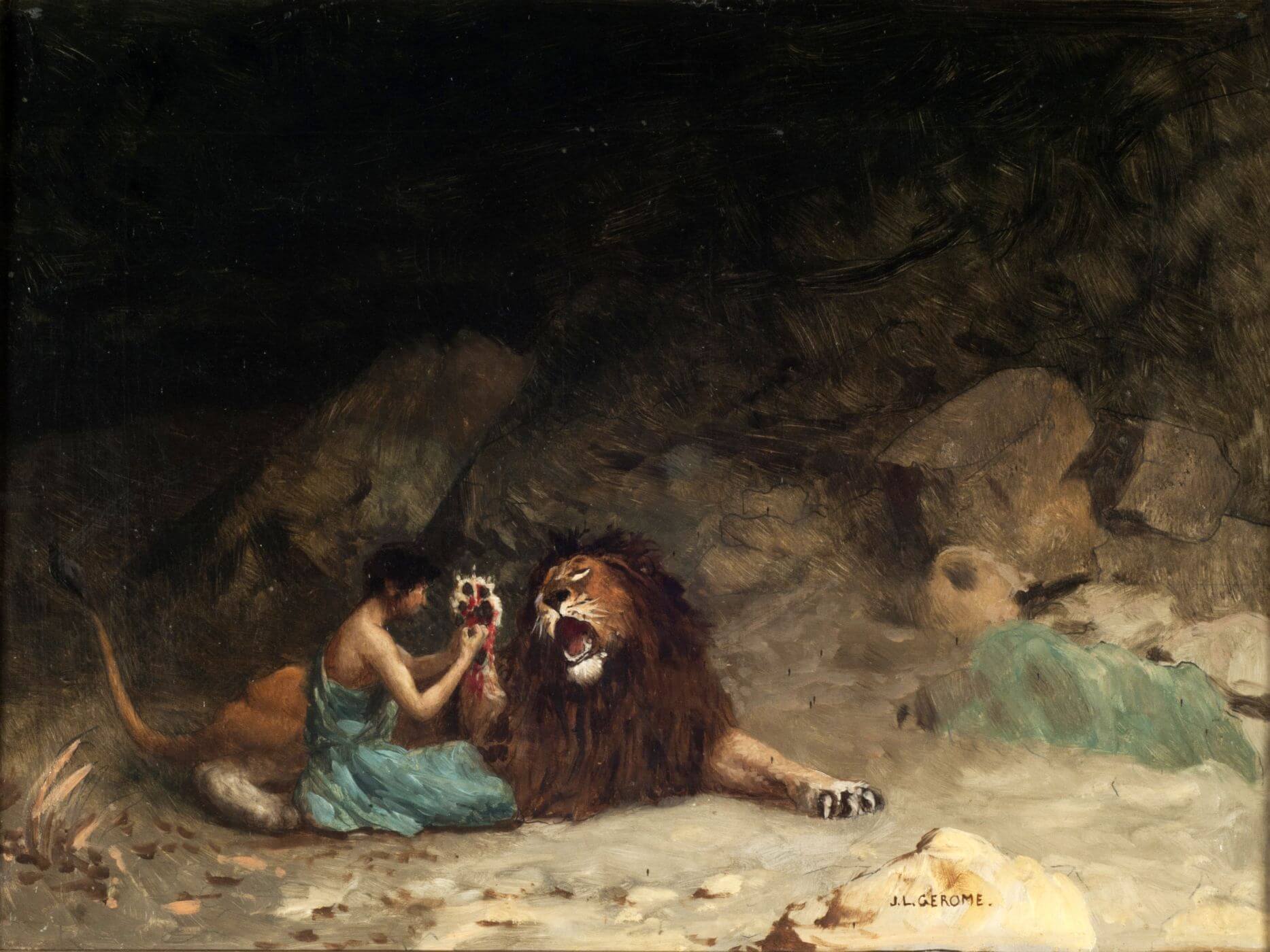 Androcles and the Lion - Jean Léon Gérôme - Large Art Prints by