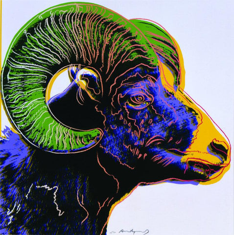 Andy Warhol - Endangered Animal Series - Big Horn Ram - Large Art Prints by Andy Warhol