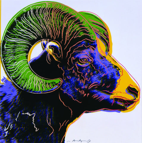Andy Warhol - Endangered Animal Series - Big Horn Ram by Andy Warhol