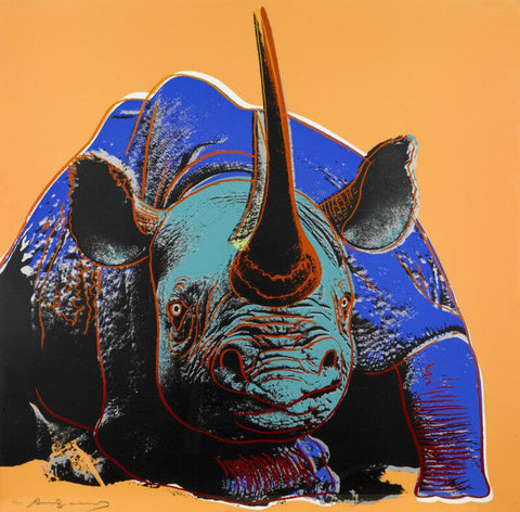 Andy Warhol - Endangered Animal Series - Rhinoceros - Large Art Prints