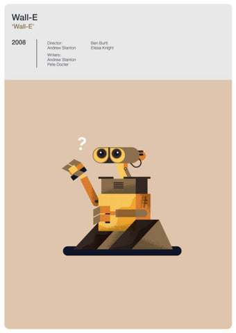 Animation Classic Movie Poster Fan Art - Wall-E- Tallenge Hollywood Poster Collection by Tallenge Store