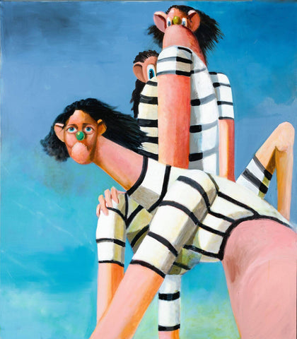 Antipodal Reunion - George Condo - Modern Abstract Art Painting - Posters