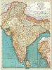 Antique Map of India 1940 - Art Prints