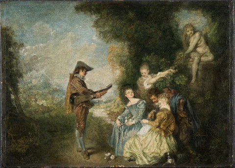 The Love Lesson by Antoine Watteau