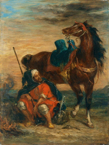 Arab Rider - Eugène Delacroix - Orientalist Painting - Framed Prints