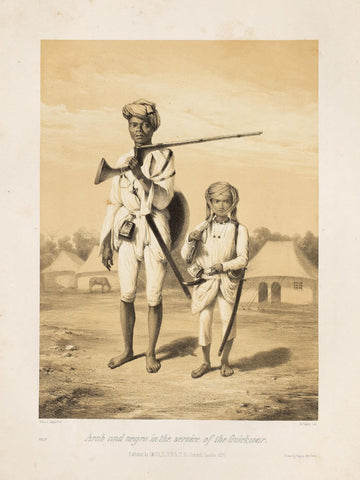 Arab and Negro Mercenaries In The Service Of The Indian Gaikwad -  Alexis Dmitievich Soltykoff - Orientalist Art Painting - Canvas Prints by Prince Alexis Soltykoff