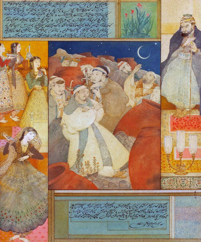 Arabian Nights - Prosanto Roy - Bengal School Art Painting - Art Prints by Prosanto Roy