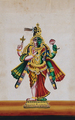 Ardhanarishwara Shiva Parvati - Art Prints by Anzai